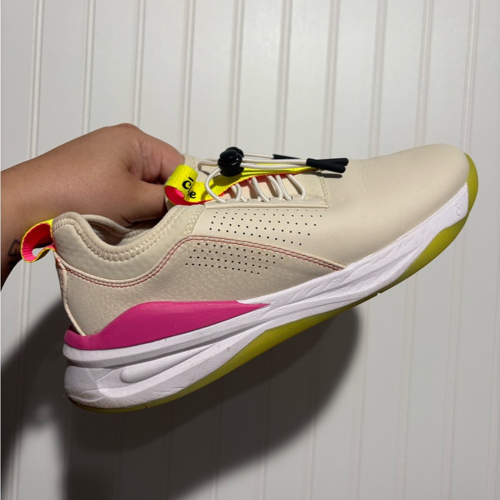 Stylish Cream and Pink Women's Clove Nursing Sneakers| Size 9 - Picture 1 of 6